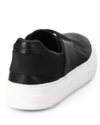 Helmut Lang Leather Slip On Sneakers
