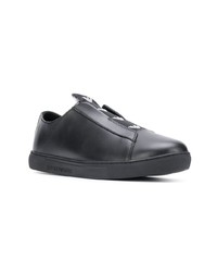 Ea7 Emporio Armani Leather Slip On Sneakers