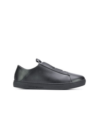 Ea7 Emporio Armani Leather Slip On Sneakers
