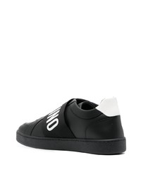 Moschino Logo Tape Leather Sneakers
