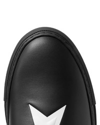 Givenchy Neoprene Trimmed Leather Slip On Sneakers