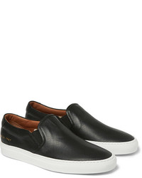 Common Projects Perforated Leather Slip On Sneakers