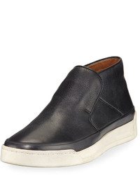 John Varvatos Remy Leather Mid Top Slip On Sneakers