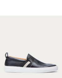 Herald S Black Leather Slip On Sneakers