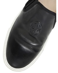 Alexander McQueen Skull Ponyskin Leather Slip On Sneaker