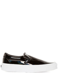 Vans The Classic Slip On Sneaker In Black Patent Leather