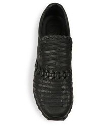 Ld Tuttle The Fossil Woven Leather Slip On Wedge Sneakers