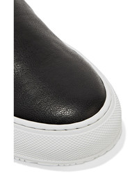 Common Projects Tournat Leather Slip On Sneakers Black