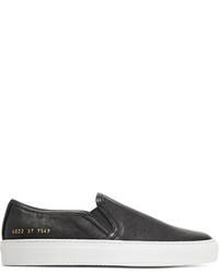 Common Projects Tournat Leather Slip On Sneakers Black