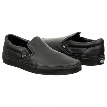 vans slip on leather shoes