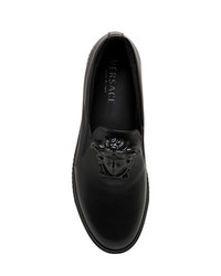 Versace Medusa Smooth Leather Slip On Sneakers