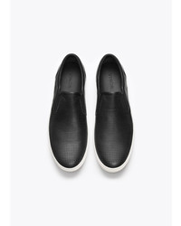 vince ace perforated leather slip on sneakers