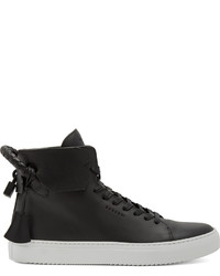 Buscemi 100mm Weave Leather High Top Trainers