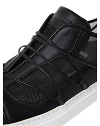 Dsquared2 10mm Riri Leather Mesh Sneakers