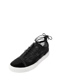 Dsquared2 10mm Riri Leather Mesh Sneakers