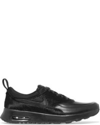 Nike Air Max Thea Leather And Calf Hair Sneakers Black