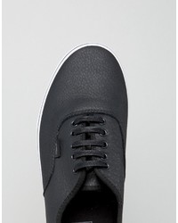 Vans Authentic Premium Leather Sneakers In Black