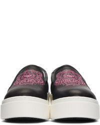 Kenzo Black Leather Tiger Sneakers