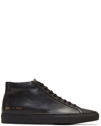 Common Projects Black Original Achilles Mid Sneakers