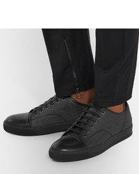 Lanvin Cap Toe Grained Leather Sneakers