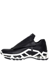 Cinzia Araia Cutout Smooth Leather Sneakers