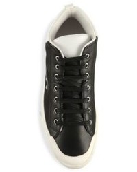 Moschino Clean Logo Sole Leather Sneakers