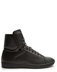 Saint Laurent Court Classic High Top Leather Trainers