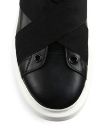Alexander McQueen Criss Cross Chunky Leather Sneakers