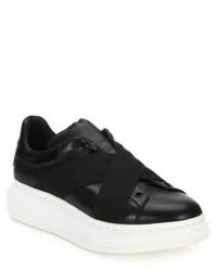 Alexander McQueen Criss Cross Chunky Leather Sneakers