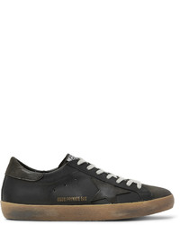 Golden Goose Deluxe Brand Superstar Distressed Leather And Nubuck Sneakers
