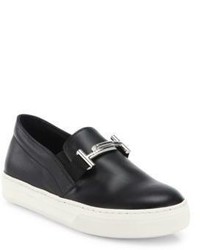 Tod's Double T Leather Platform Skate Sneakers