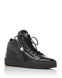 Giuseppe Zanotti Double Zip Mid Top Sneakers Black