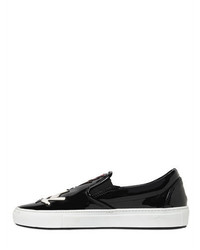 DSQUARED2 Punk Patches Patent Leather Sneakers