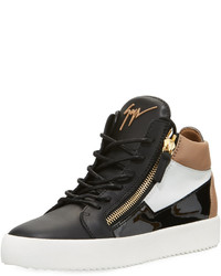 Giuseppe Zanotti Embossed Leather Mid Top Sneakers