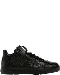 Salvatore Ferragamo Embossed Leather Sneakers
