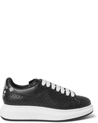 Alexander McQueen Exaggerated Sole Laser Cut Leather Sneakers