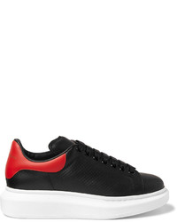 Alexander McQueen Exaggerated Sole Perforated Leather Sneakers