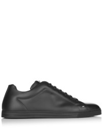 Fendi Face Embellished Low Top Leather Trainers
