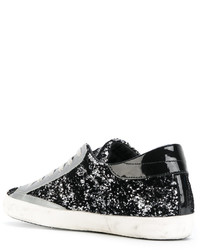 Philippe Model Glitter Lace Up Sneakers