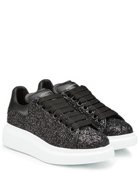 Alexander McQueen Glittered Leather Sneakers