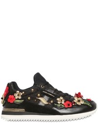 Dolce & Gabbana Jacquard Nappa Leather Sneakers