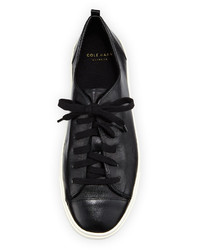 Cole Haan Jennica Leather Lace Up Sneaker Black