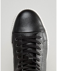 Calvin Klein John Zip Pebble Leather Sneakers