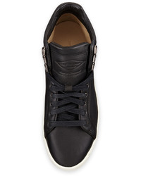 Rag & Bone Kent Leather Mid Top Sneaker Black