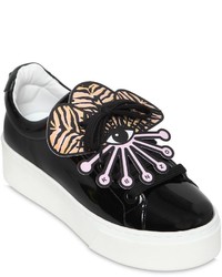 Kenzo 45mm Eye Faux Patent Leather Sneakers