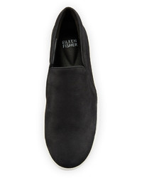 Eileen Fisher Kick Leather Sneakers Black