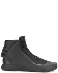 Y-3 Lace Up Hi Top Sneakers