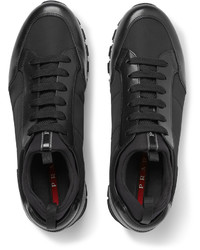 Prada Leather And Nylon Sneakers