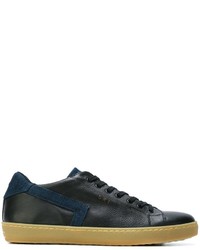 Leather Crown Classic Lace Up Sneakers