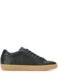 Leather Crown Contrasting Sole Sneakers